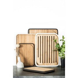 Pebbly Brotschneidebrett, Bamboo, Weiß, Einzigartig