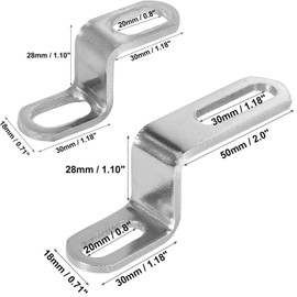 YehVeh 2 Pack Motorcycle Exhaust Muffler Pipe Bracket Hanger Mount Connector Z Support Stand Joint for Motorbike Silencer Exhaust Pipes Mounting Clamp Fasten Clip Round Band (Long + Short)