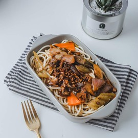 HCHLQLZ white Small Ceramics Rectangular Baking Dishes with Handle for Oven Ceramic Baking Pan Lasagna Casserole Pan Individual Bakeware 9x5 inch