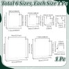 NBEADS 6Pcs Acrylic Quilting Templates Set, Square Cutting Ruler Template