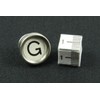 Miniblings Desired Letter ABC Brooch Pin Badge Typewriter Button White