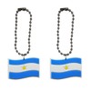 Argentina Flag Badge Reel ID Holder Accent Chain Badge Clip