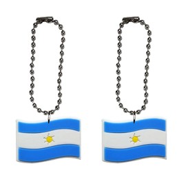 Argentina Flag Badge Reel ID Holder Accent Chain Badge Clip Yazzle Dazzle Set of 2 Nurse Doctor