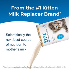 Pet-Ag KMR Kitten Milk Replacer Liquid - 11 oz - Ready-to-Feed Kitten Formula with Vitamins for Kittens Newborn to Six Weeks Old - Easy to Digest | PetAg