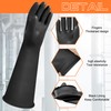 18" Rubber Gloves Heavy Duty Chemical Resistant Gloves Latex Protective