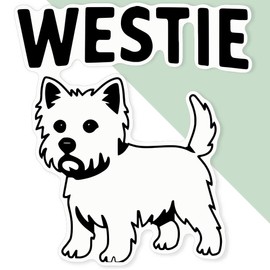 Azeeda Extra Large 460mm 'Westie Dog' Permanent Sticker Decal for Cars/Windows/Bins/Walls (DW00148719)