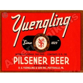 Yuengling's Pilsener Beer NEW Metal Sign: D.G. Yuengling & Sons, Pottsville, PA