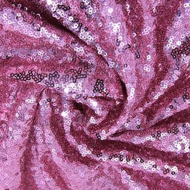 50 * 130CM Pink Shiny Bling Glitter Material with Sequins Polyester Sequin Mesh Fabric for Glitter Clothing