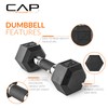 CAP Barbell Coated Dumbbell Weights with Padded Grip, Single, 10