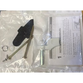 Pella Sliding Patio Door thumb turn knob White NEW with Hardware and gaskets.