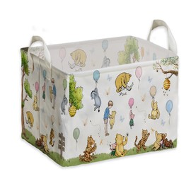 ZsaTuiy Winnie Basket,the Pooh baby Stuff,Winnie Nursery Decor Laundry Hamper With A Waterproof PECoating, Foldable, Bathroom and Bedroom SetClothes ,Toys Bin, Baby Nursery Hamper Decor