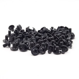 Honbay 100PCS M3x5 Round Head PC Mounting Computer Screws Computer Case Fixed Motherboard Screw (Black Zinc)