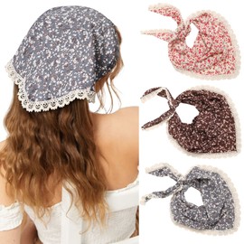 Molans Bandana Headband Chiffon Scarf Headbands - Hair Bandana Floral Hair Kerchief Print Hair Scarves Kerchief for Women