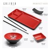 GOLIBER 10 Piece Japanese Style Dinnerware Set - Includes 2