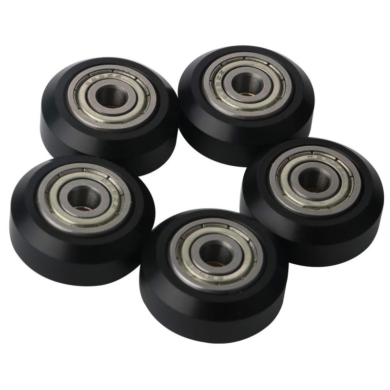 RUNCCI-YUN 5 Pieces 3D Printer V-Slots Models Pulley, POM Plastic