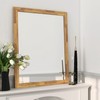 HelloWall Brown Butcher Block Mirror Frame Border Peel and Stick