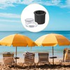 AIEX 2pcs Patio Table Umbrella Hole Ring and Cap Set,Black