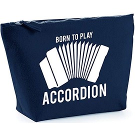 Hippowarehouse Born to Play Accordion printed make up cosmetic wash bag 18x19x9cm