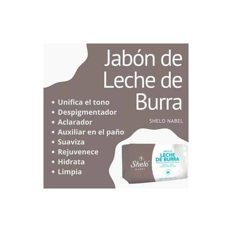 Jabón Leche De Burra Shelo Nabel 3 Piezas