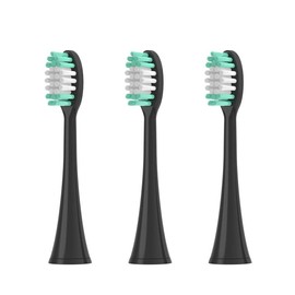 Cavzru Replacement Toothbrush Heads Compatible with AquaSonic Black Series Vibe Series Black Series pro Duo Series Pro, Pack of 12, Black
