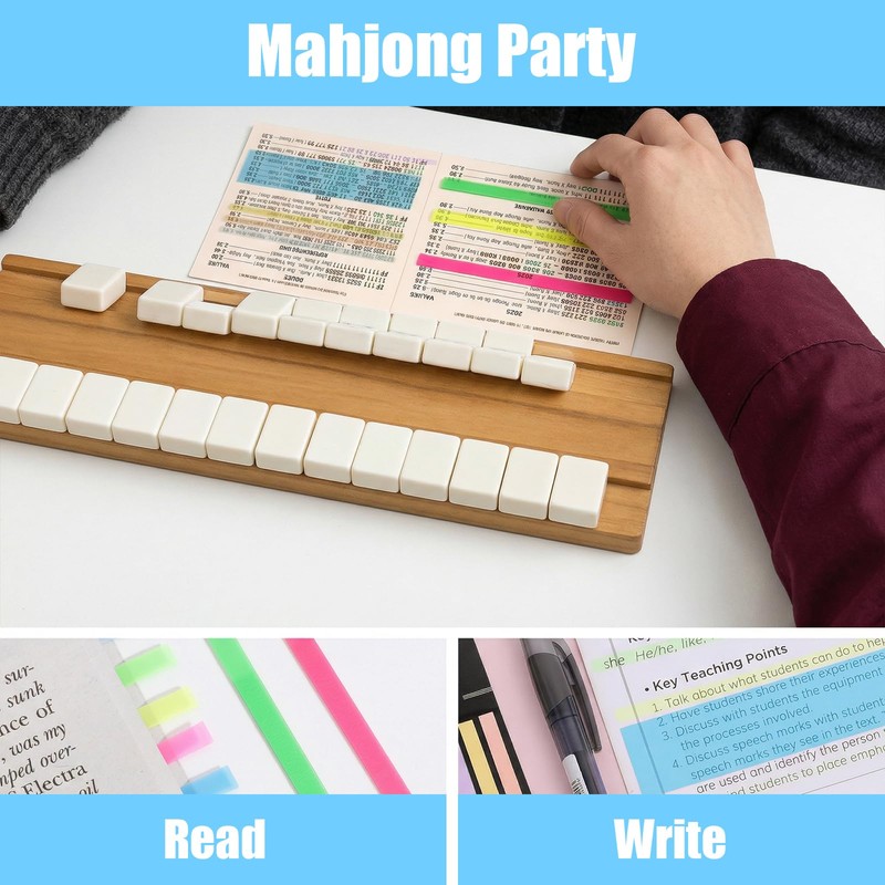 420Pcs Mahjong Line Finder Notes, 3 Styles Mahjong Line Reader