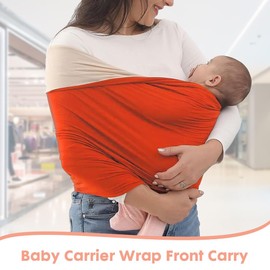 Casenly Tragetuch Baby, Baby Tragetuch Neugeborene Ergonomische Babytrage Elastisches Baby Wraps Carrier Mama's Bonding Comforter Ring Sling für Neugeborenes und Kleinkinder