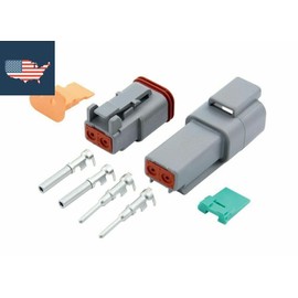 Unbranded 2 Pin Deutsch DT04-2P DT06-2S waterproof electrical connector