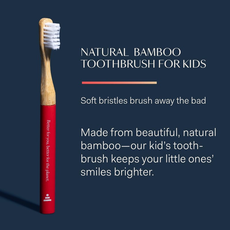 Better & Better Natural Bamboo Toothbrush for Kids | Extra