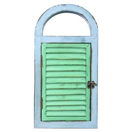 Nearly Natural Vintage Window Shutter & Mirror Wall Décor, 18.75'' x 3.5'' x 11''