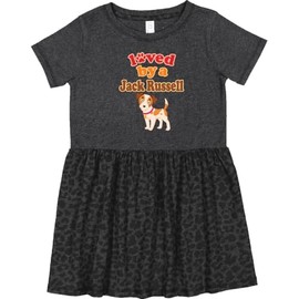 inktastic Jack Russell Terrier Dog Gifts Toddler Dress 3T Vintage Smoke with Leopard Print 3d290