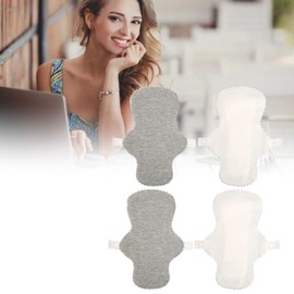 4pcs Cloth Panty Liners Graphene, Reusable Sanitary Pads for Women, Reusable Panty Liners Mama Panty Liners, Breathable Leakage Proof Pads (L)