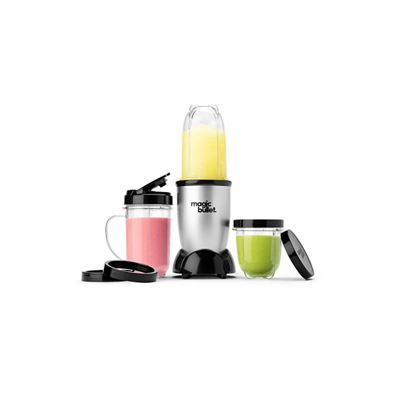 Magic Bullet Blender, Small, Silver, 11 Piece Set