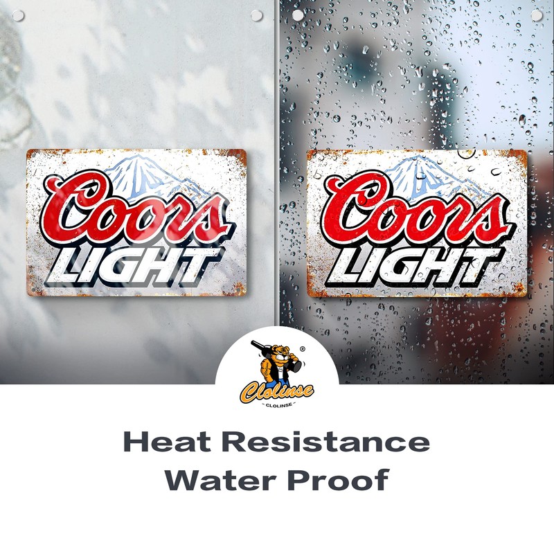 Clolinse Coors Light Beer Signs Man Cave Decor | Bar