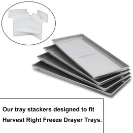 PIAOLGYI 12 Pcs Tall Tray Stacker for Harvest Right Freeze Dryer,Accessories Compatible with Harvest Right Trays,White(ONLY Tray Stackers)