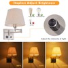 Bedside Wall Mount Light with Dimmable Switch and Outlet, Swing