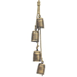 Christmas Bell Hanging Ornament Vintage Rustic Christmas Tree Decoration Bell Ornament Wall Decor Party Decoration (1, Metallic)