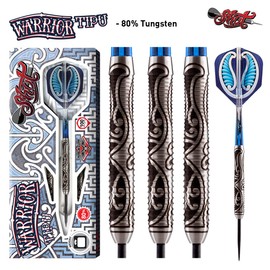 Shot! Darts Warrior Tipu Steel Tip Dart Set Front Weighted 80% Tungsten Barrels