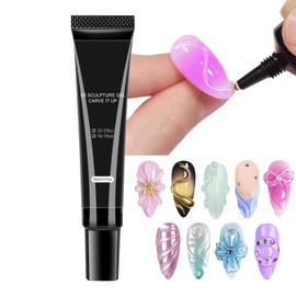3D Sculpting Gel,Nail Decoration Glue - Beginner-Friendly Charming 3D Sculpting Gel for Salon, Home, Wedding, Holiday, Formal