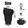 1 x foldable cup, 1 x water bottle lanyard, foldable