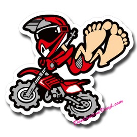 2 x Glossy Vinyl Stickers - Motorcross Dirt Bike Tool Box Laptop Decal #0083 (As Shown.)