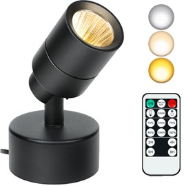 VIGMOJ LED Spotlights Indoor Uplighting with Timer, 3W Up Plant Spotlight, Dimmable Uplights Accent Lighting with 3CCT, Floor Spot Light Lamp with 5.9FT Plug Cord