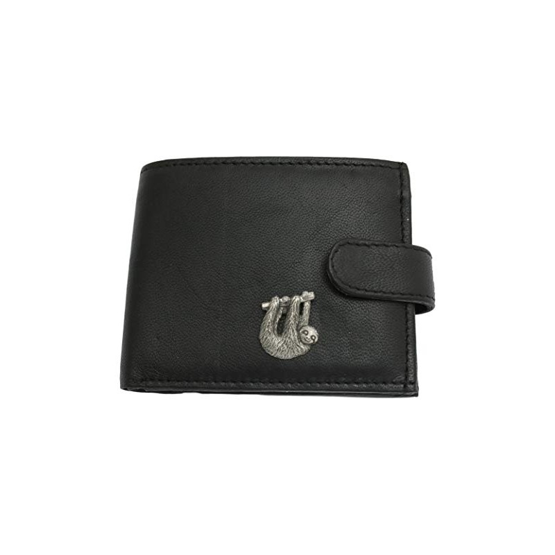 Sloth Leather Mens Wallet RFID Protection 435