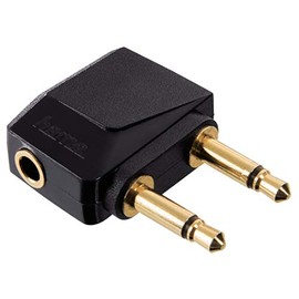 Hama 00128070 2x 3.5mm 3.5mm Black - cable interface/gender adapters (2x 3.5mm, 3.5mm, Male/Female, Black, Gold)