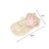 XIANFANG Cat Paw Plush Cosmetic Bag, Cute Pink and Gray