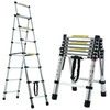 Extension Step Ladder Aluminum, Multi-Purpose Telescopic Ladder, 6+7 Step Ladder
