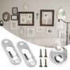 30pcs Keyhole Hanger, Iron Picture Hangers with 60pcs Screw, Plate
