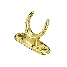 Pole Hook Holder Braket - Wall mounted - for simple storage of pole hooks (Polished Brass)