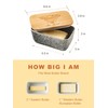 YHOJOY Ceramic Butter Dish with Lid, Covered Butter Dish for