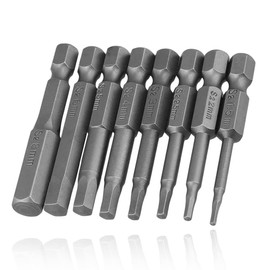Mesee 8Pcs 1/4 Inch Hex Shank Magnetic Hexagon Screwdriver Key Drill Bit Set for Impact Driver,H1.5-H8 Electric Metric Hex Head Allen Wrench Bit Set,2 Inch(50mm) Length