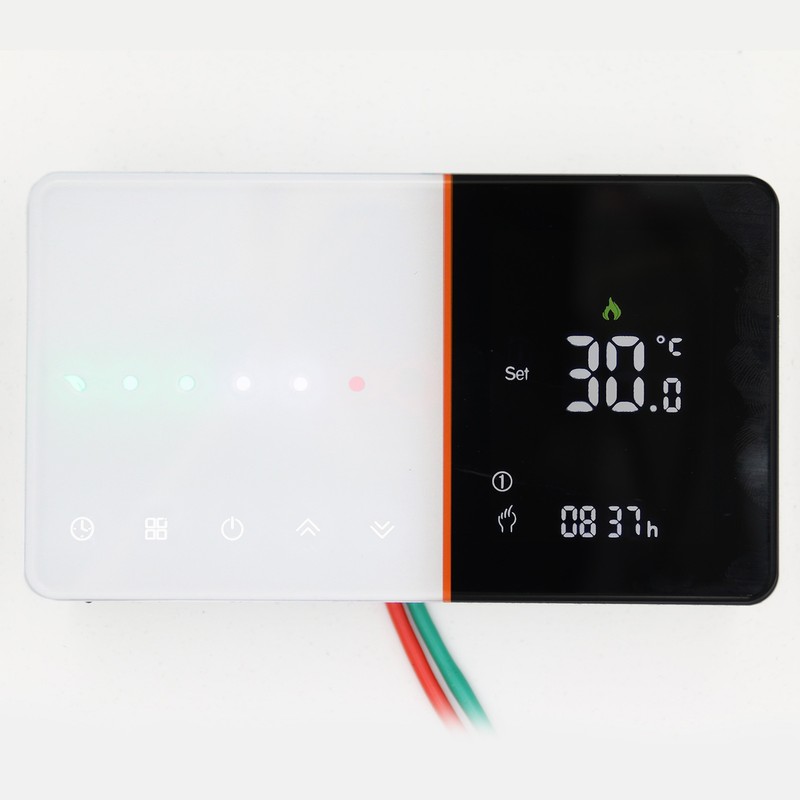 Smart Electric Thermostat White Programmable WiFi Thermostat with Temperature Humidity